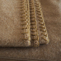 Rugged Tan Wool Camping Blanket - Woolly Mammoth Woolen Company